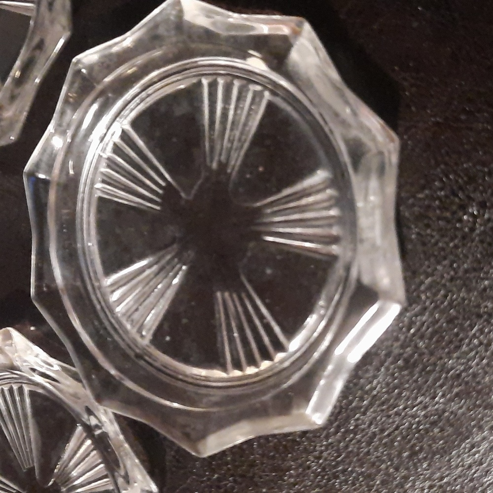 ***HOST PICK** Vintage Reims Glass Coasters Windmill Blades Pattern set of 6 - Picture 2 of 5